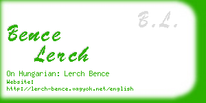 bence lerch business card